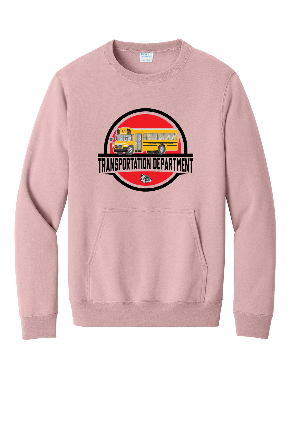 Pale Blush Transportation Pocket Crewneck
