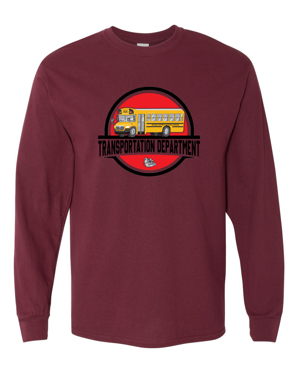 Maroon Transportation Gildan Long Sleeve