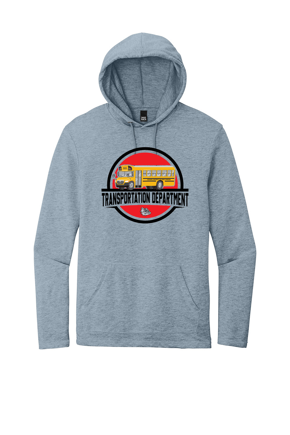 Flint Blue Heather Transportation Hooded Long Sleeve