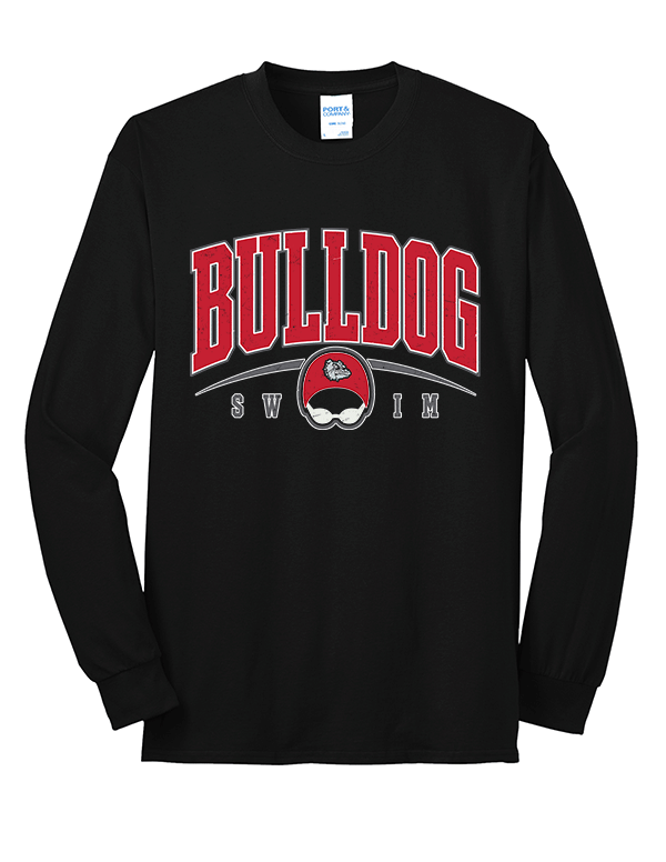 Jet Black Bulldog Swim Long Sleeve