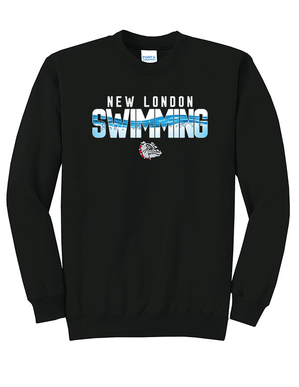 Jet Black  Swimming Pool Crewneck