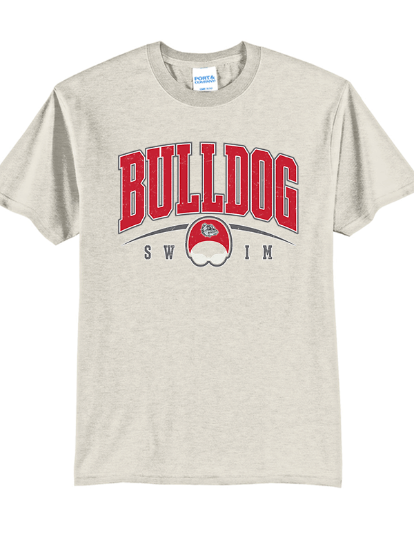 Oatmeal Heather Bulldog Swim Core Blend Tee