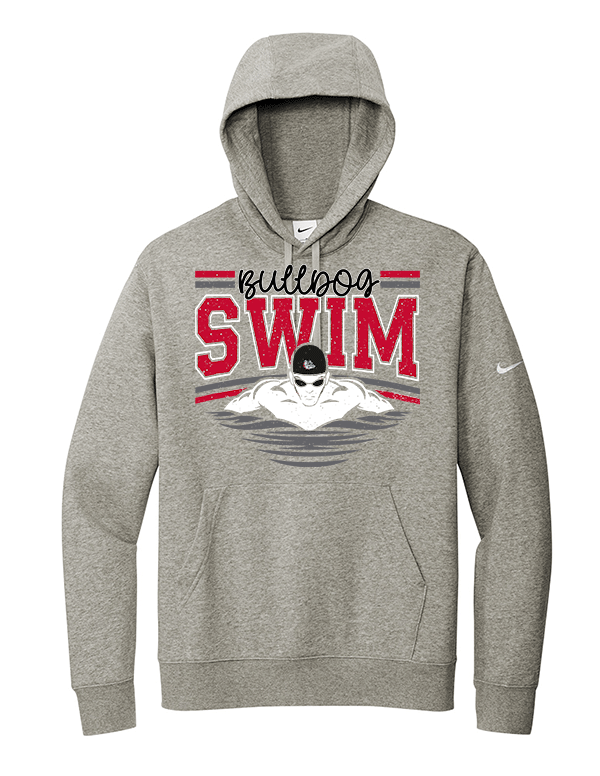 Dark Grey Heather Cursive Swim Nike Sweatshirt