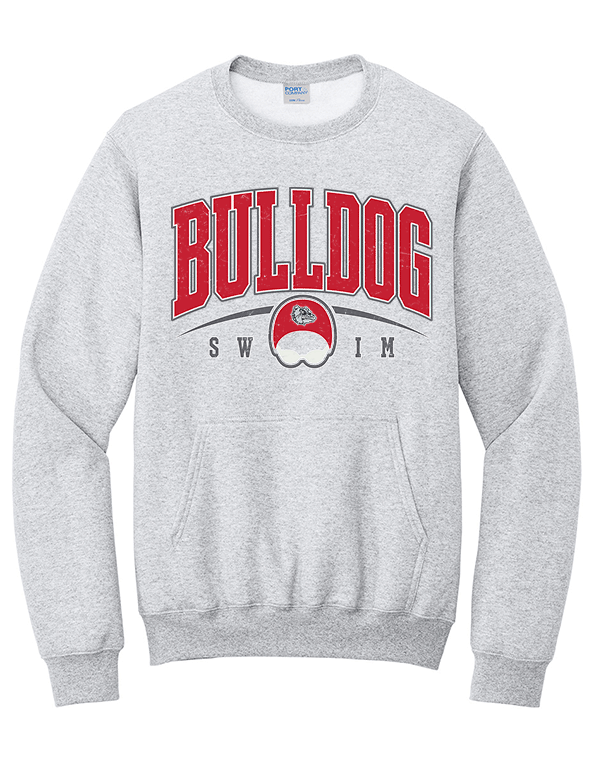 Ash Bulldog Swim Pocket Crewneck