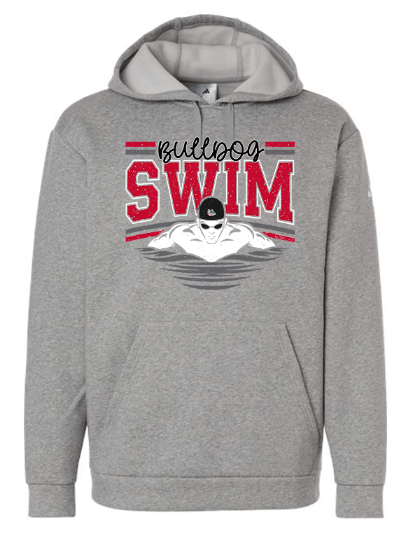 Medium Grey Heather  Cursive Swim Adidas Sweatshirt