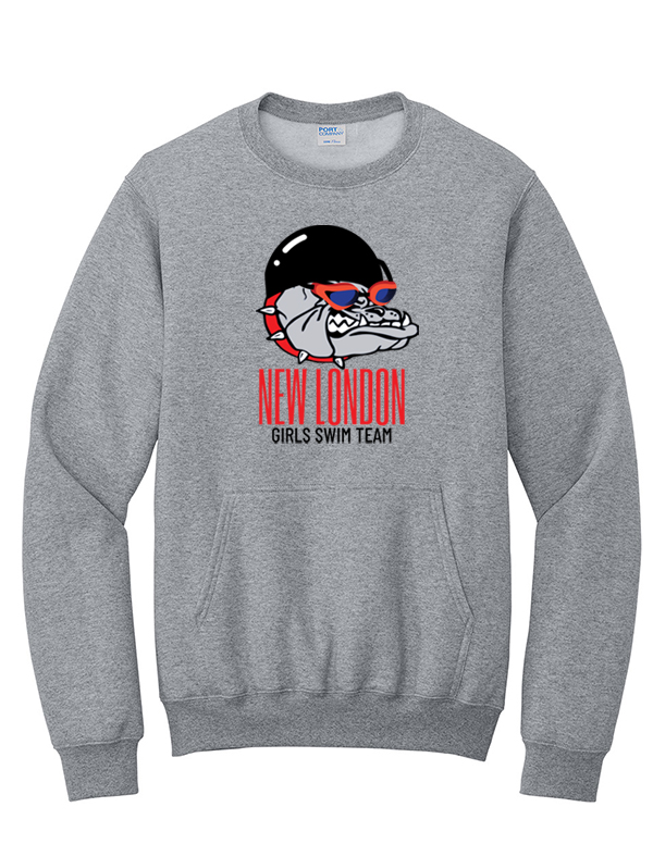 Athletic Heather Cap and Goggles Pocket Crewneck