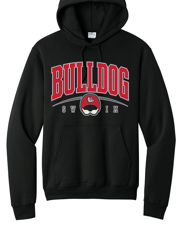 Jet Black Bulldog Swim Sweatshirt