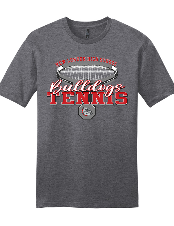 Heathered Charcoal Tennis Racquet SoftStyle Tee