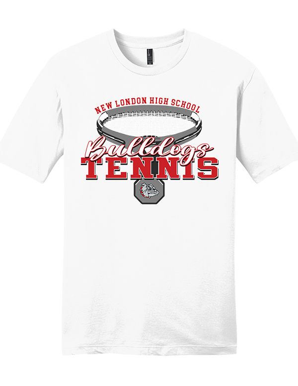 White Tennis Racquet SoftStyle Tee