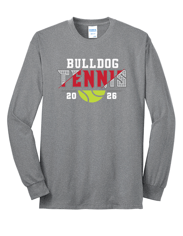 Athletic Heather Bulldog Tennis Core Blend Long Sleeve