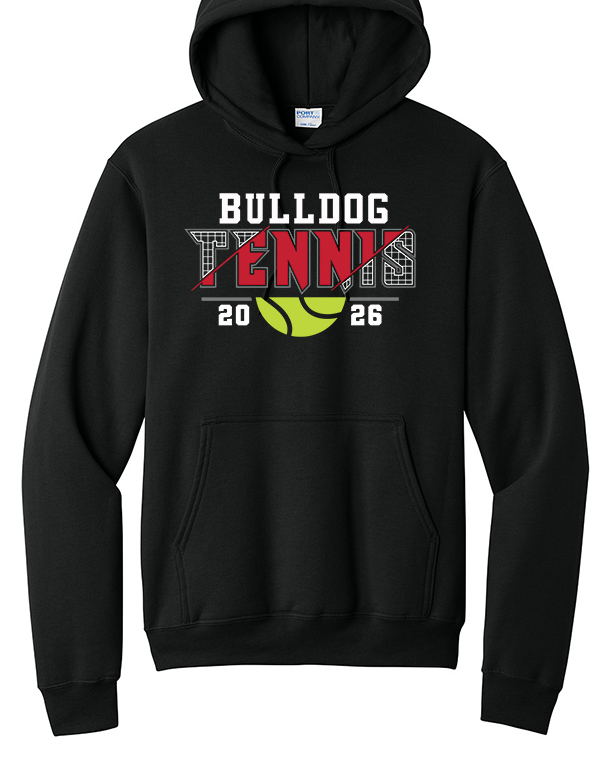 Jet Black Bulldog Tennis Sweatshirt