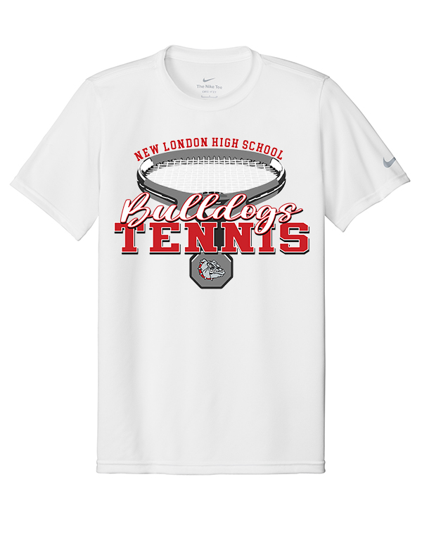 White  Tennis Racquet Nike Tee