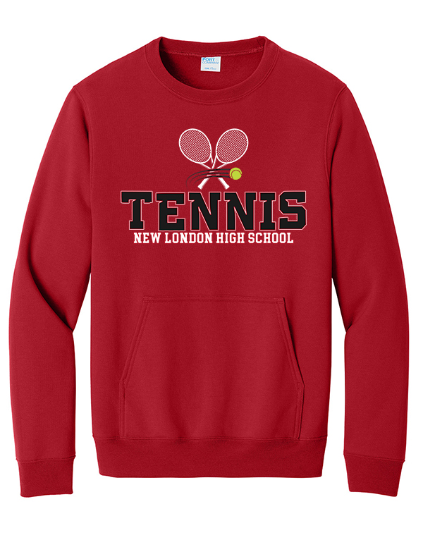 Red NLHS Tennis Pocket Crewneck