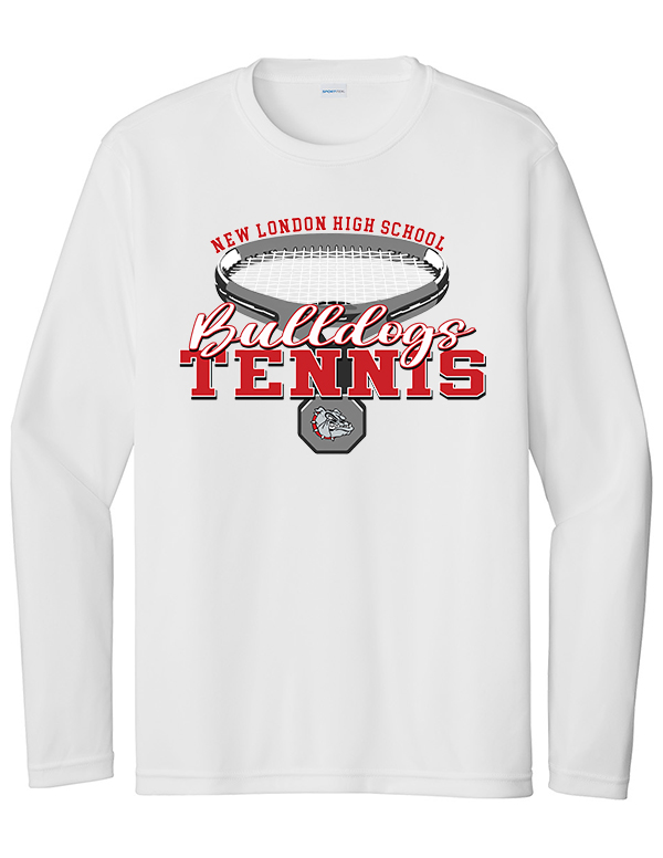 White Tennis Racquet Dri-Fit Long Sleeve