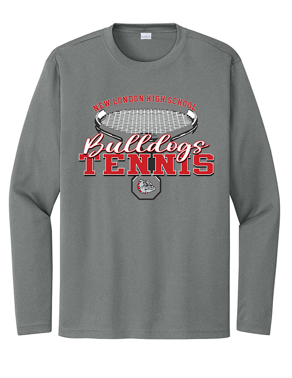 Iron Grey Heather Tennis Racquet Dri-Fit Long Sleeve