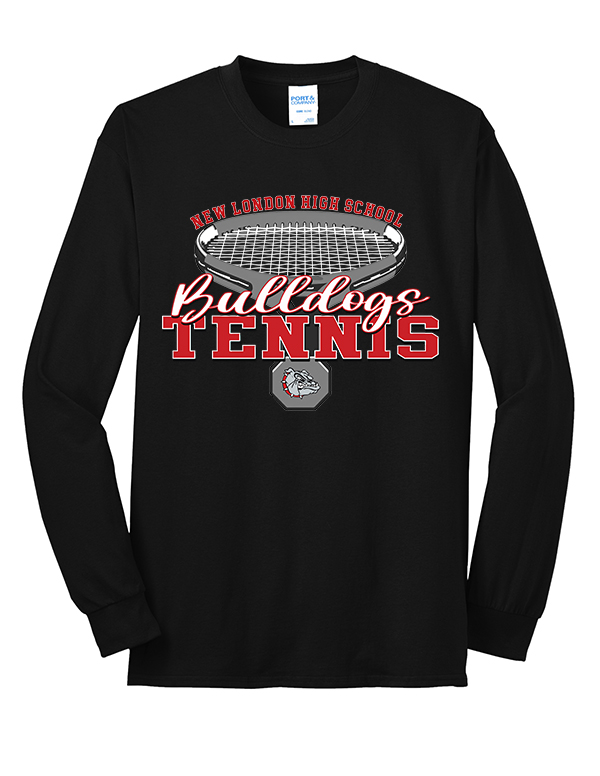 Jet Black Tennis Racquet Core Blend Long Sleeve