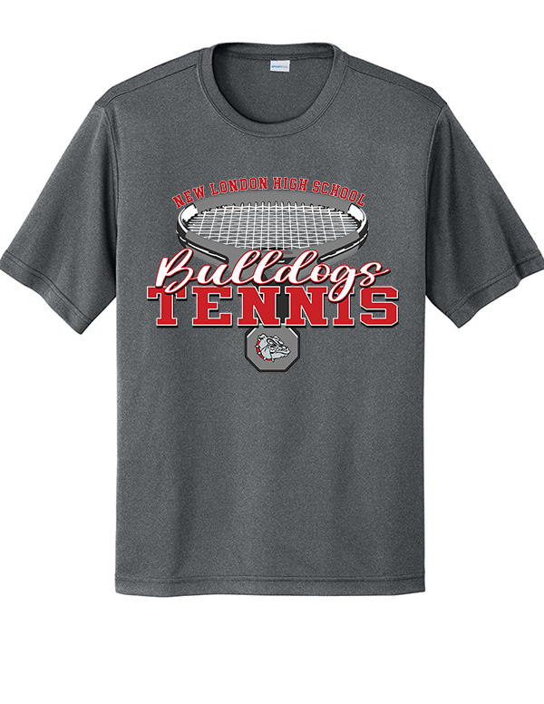 Iron Grey Tennis Racquet Dri-Fit Tee