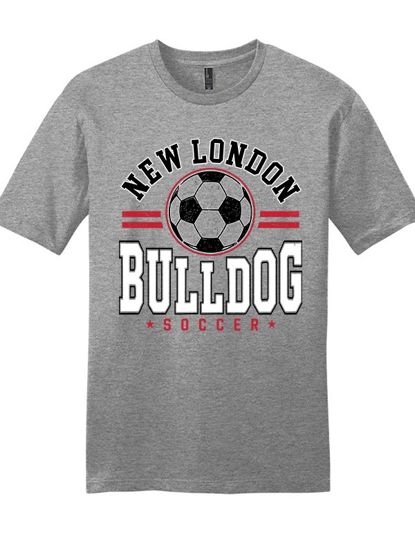 Grey Frost Bulldog Soccer SoftStyle Tee
