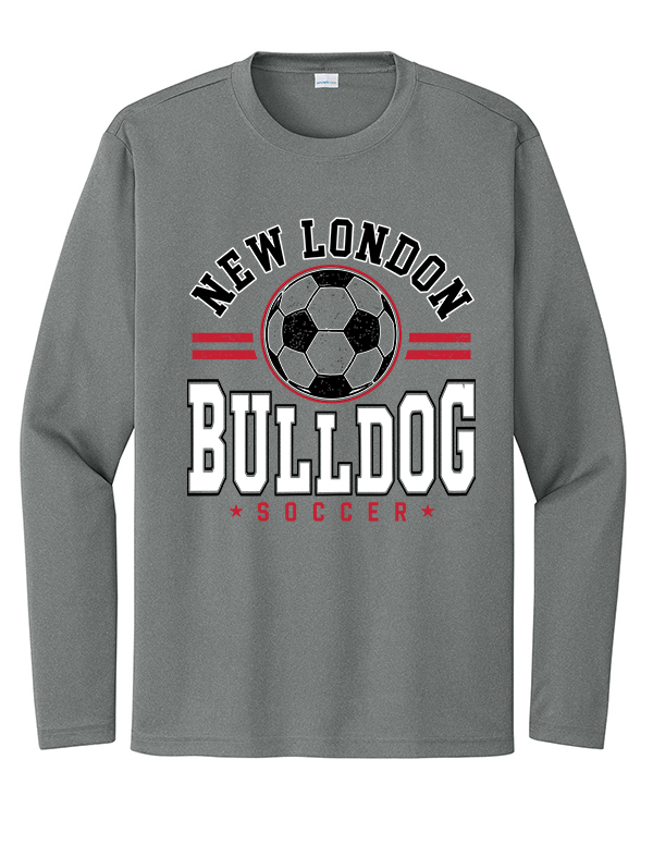 Iron Grey Heather Bulldog Soccer Dri-Fit Long Sleeve