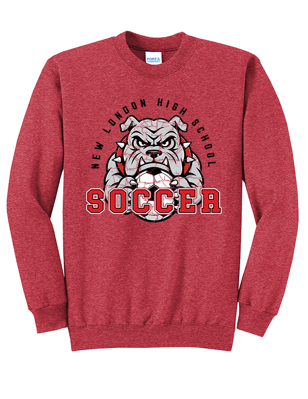 Heather Red Bulldogs Crewneck