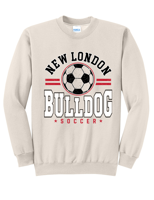 Natural Bulldog Soccer Crewneck