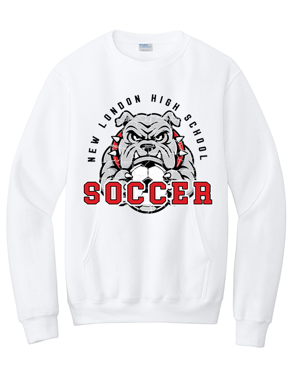 White Bulldog Pocket Crewneck