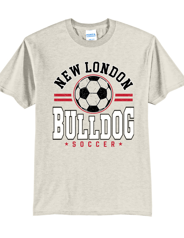 Oatmeal Heather Bulldog Soccer Core Blend Tee