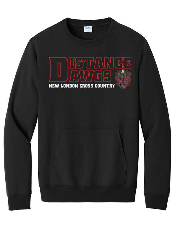 Jet Black NLXC Distance Dawgs Pocket Crewneck