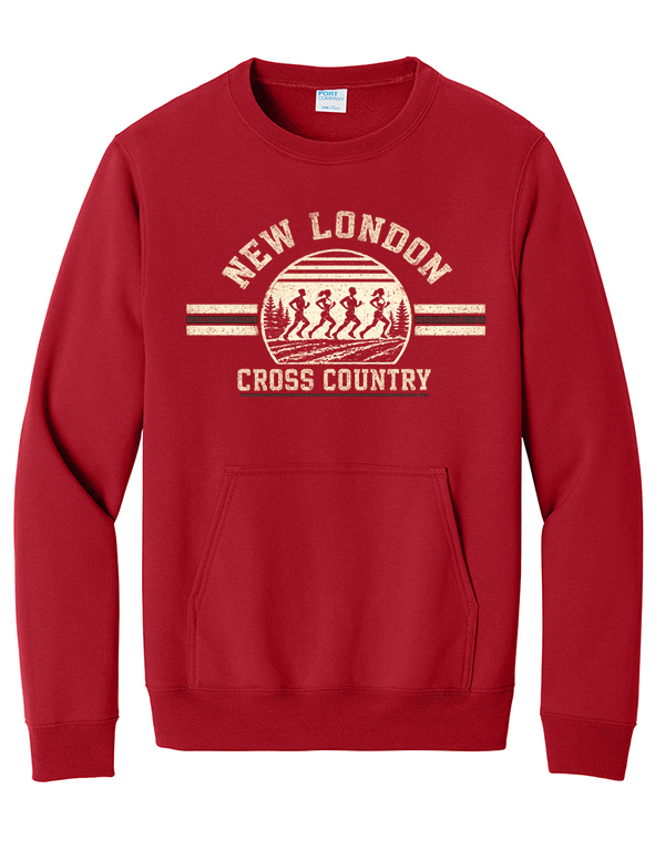 Red NLXC Classic Pocket Crewneck