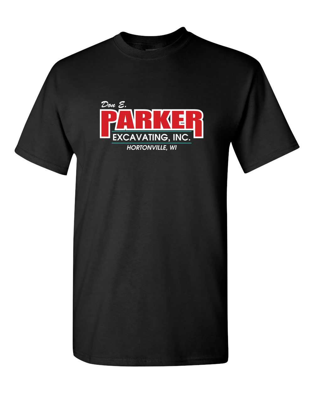 Black Parker Excavating Gildan Cotton T-Shirt