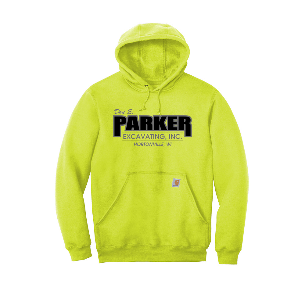 Brite Lime Parker Excavating Carhartt ® Midweight Hooded Sweatshirt