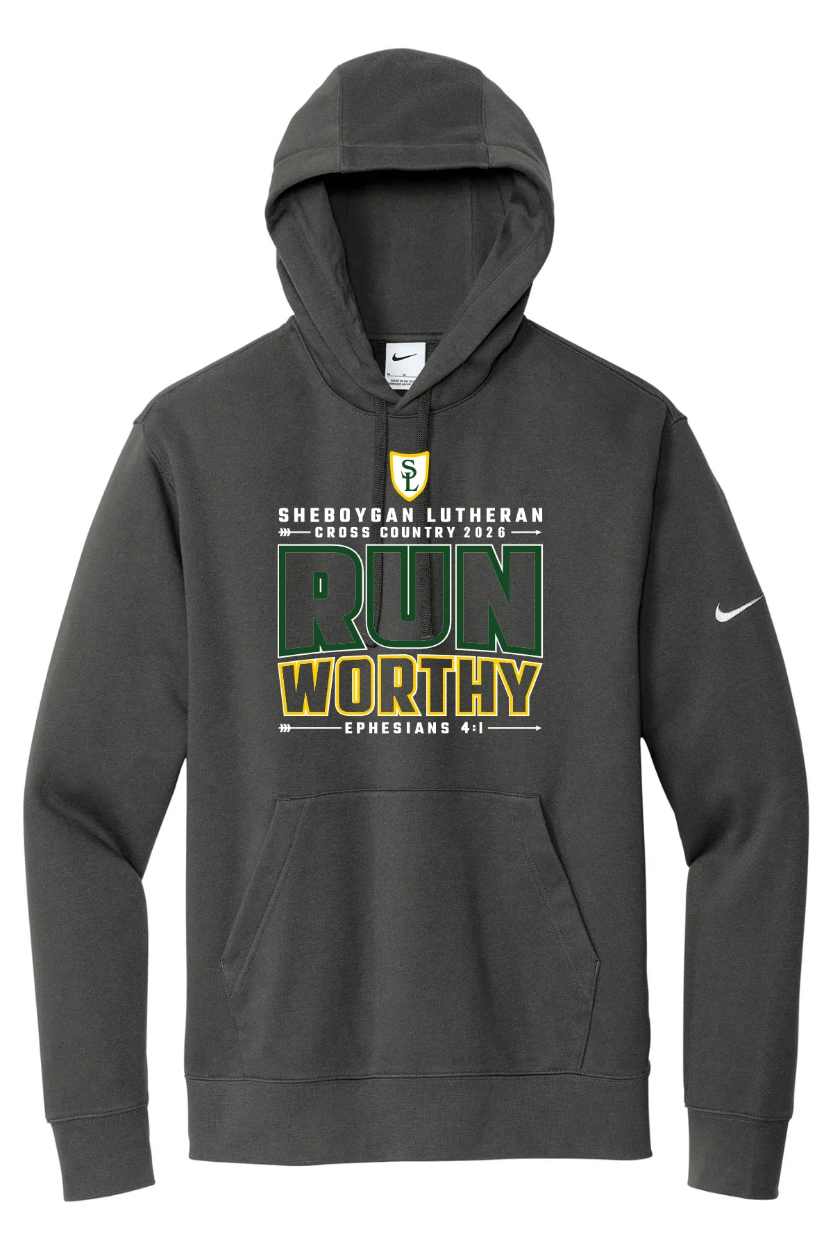 Anthracite Sheboygan Lutheran CC Nike Hoodie