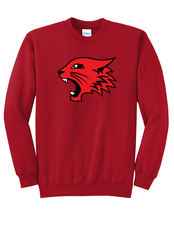 Red Wildcat Core Fleece Crewneck Sweatshirt