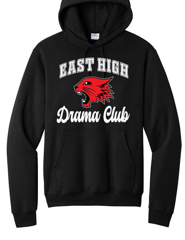 Jet Black Drama Club Fleece Hooded Sweatshirt