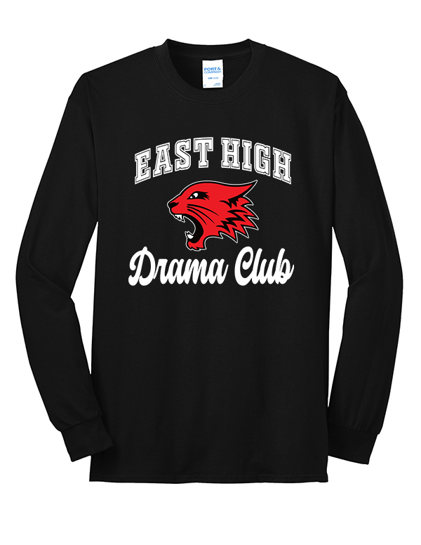 Jet Black Drama Club Long Sleeve Core Cotton Tee