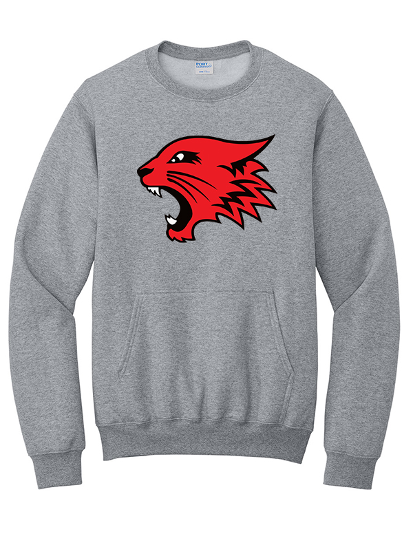 Athletic Heather Wildcat Core Fleece Crewneck Pocket Sweatshirt