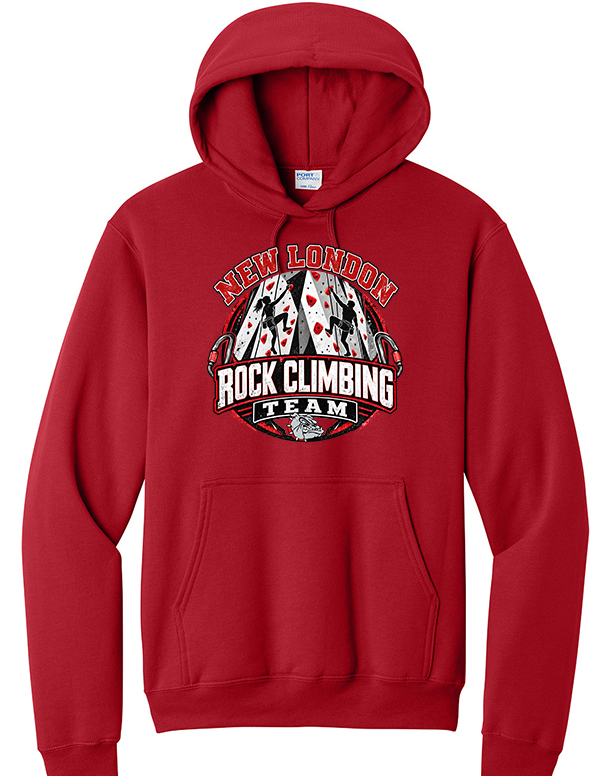 Red Climbing Wall  Core Fleece Pullover Hoodie