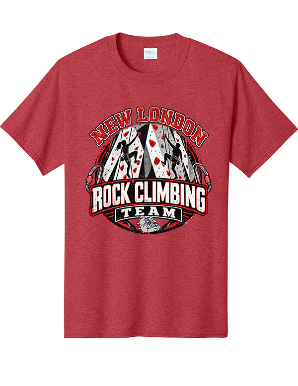 Heather Red Climbing Wall Core Cotton Tee