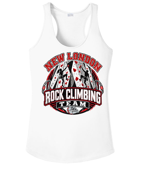 White Climbing Wall Ladies Competitor Racerback Tank