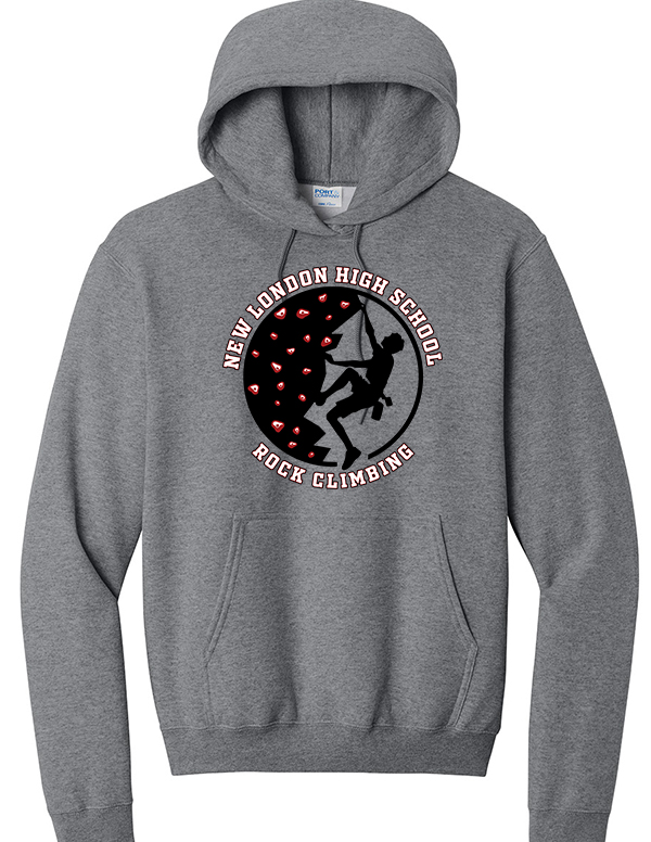 Graphite Heather Circle Logo Core Fleece Pullover Hoodie