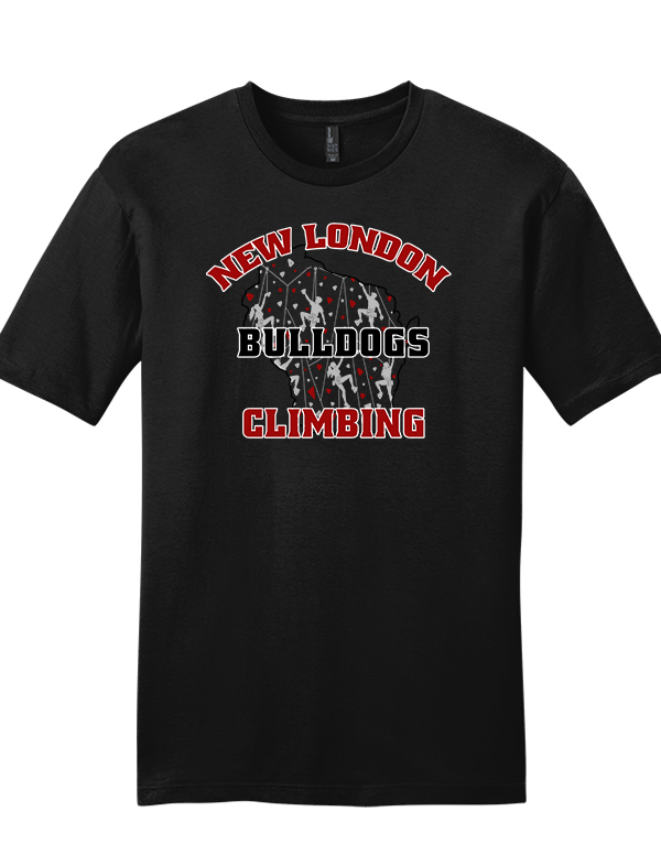 Black WI Bulldog Climbing Soft Cotton Tee