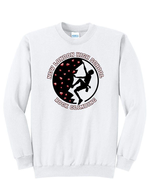 White Circle Logo Core Fleece Crewneck