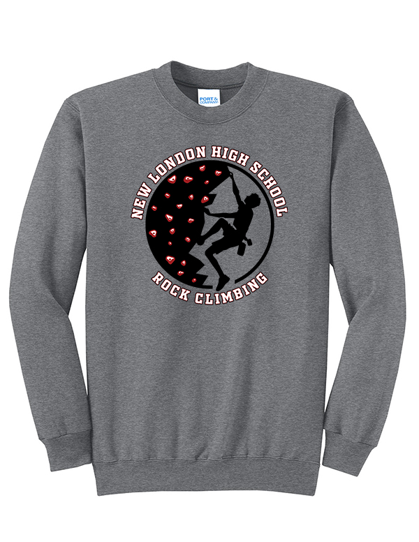Graphite Heather Circle Logo Core Fleece Crewneck