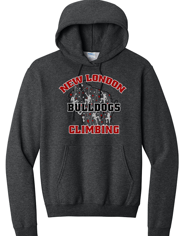 Black Heather  WI Bulldog Climbing Core Fleece Pullover Hoodie