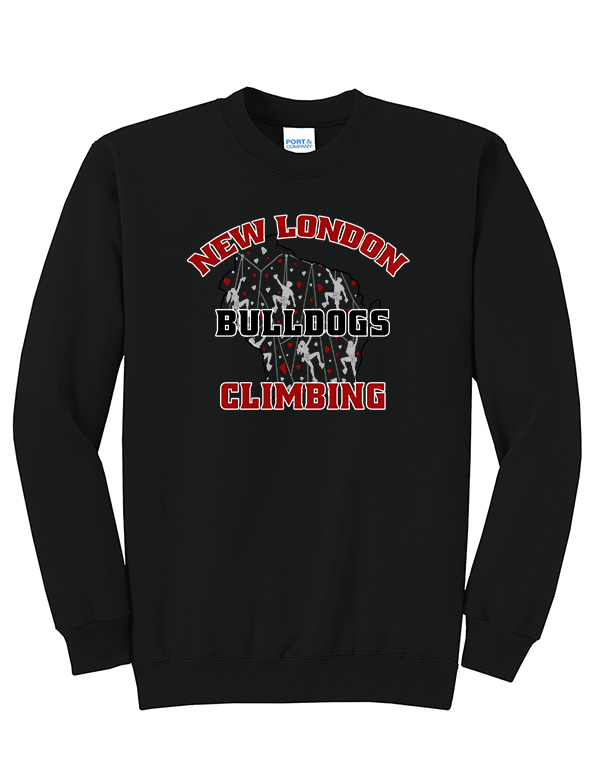Jet Black  WI Bulldog Climbing Core Fleece Crewneck