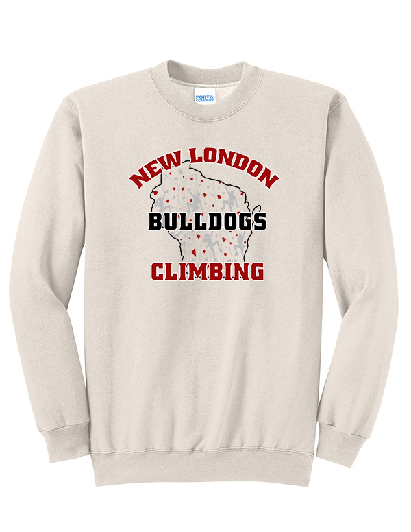 Natural WI Bulldog Climbing Core Fleece Crewneck