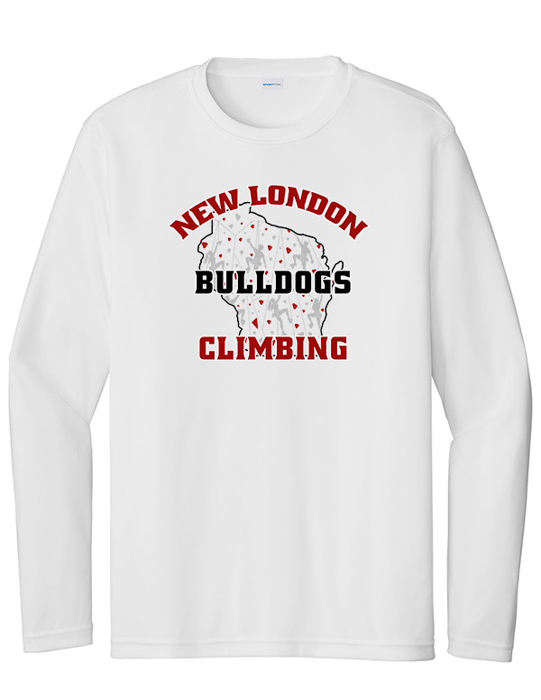 White  WI Bulldog Climbing Long Sleeve Competitor Tee
