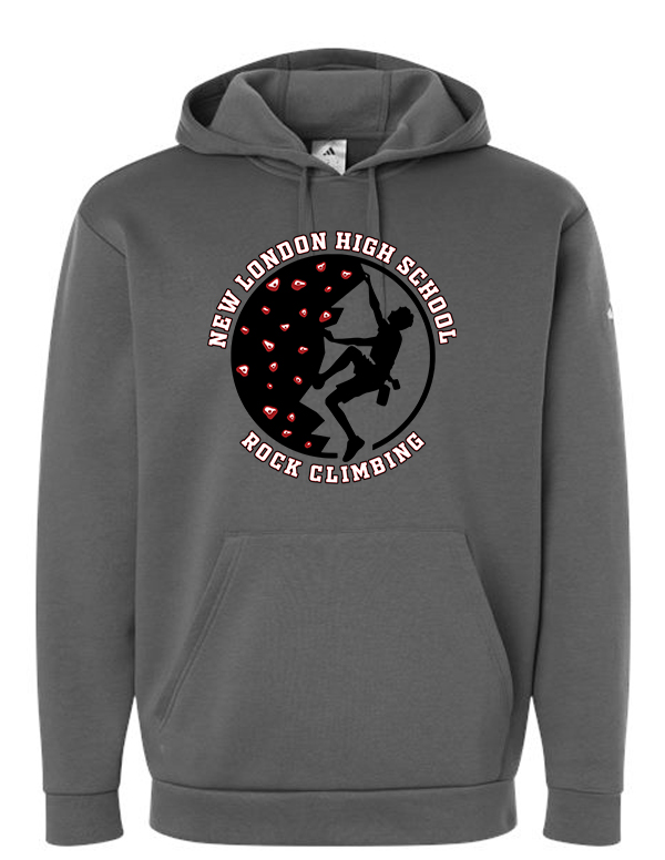 Team Grey Four Circle Logo Adidas Men's Fleece Hooded Sweatshirt