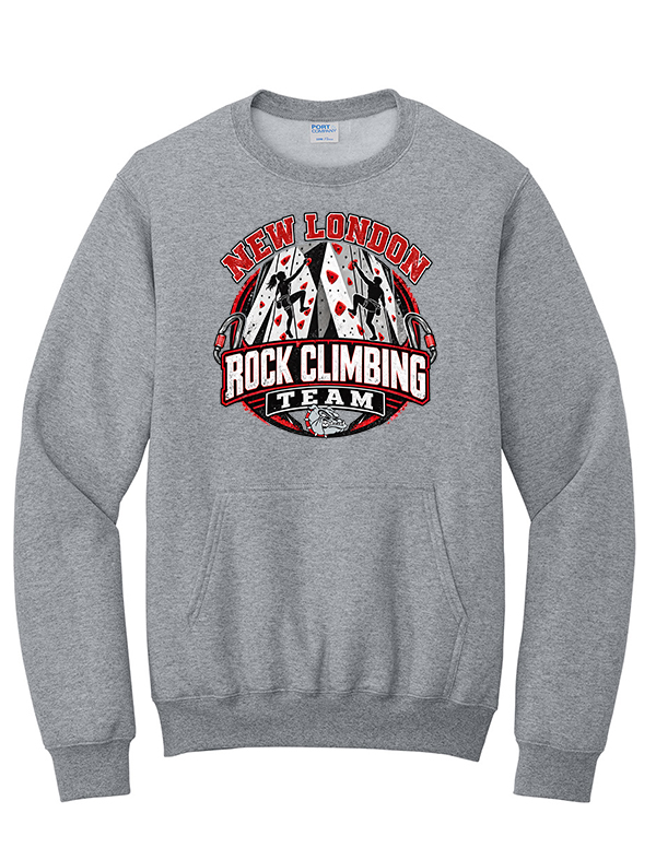 Athletic Heather Climbing Wall Core Fleece Pocket Creweck