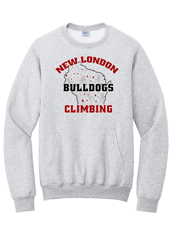 Ash WI Bulldog Climbing Core Fleece Pocket Crewneck